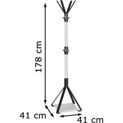 Haku-Möbel Garderobenständer 13363, Mit 12 Haken, Metall, Weiß / Schwarz -Einhell Verkaufsshop 021f15c76ecd38a890780974cd6e4749e9a56215 garderobenstaender haku moebel 13363