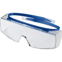 Uvex Schutzbrille Super OTG, 9169.065, Bügelbrille - Überbrille, Farblos / Blau