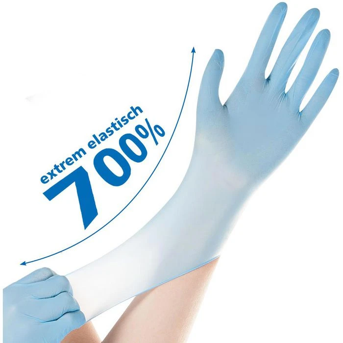 Franz Mensch Franz-Mensch Einmalhandschuhe Safe Super Stretch, Nitril, Puderfrei, Blau, 100 Stück, Größe XS 3 Franz Mensch Franz-Mensch Einmalhandschuhe Safe Super Stretch, Nitril, Puderfrei, Blau, 100 Stück, Größe XS – Bild 3