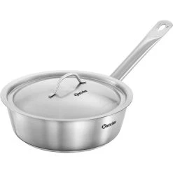 Bartscher Pfanne E240-D1, 100457, Ø 24cm, Edelstahl, Induktionsgeeignet