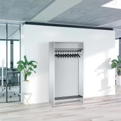 CP-Möbel Garderobenständer Serie 8070, Mit Ablagen, Metall, Lichtgrau -Einhell Verkaufsshop 06f35521b9d5940c7b8a8993322b76a39c410b24 garderobenstaender cp moebel serie 8070