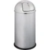 Alco Mülleimer 2917, Push-Klappe, Silber, Aus Metall, 28 Liter