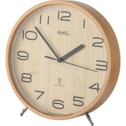 AMS Tischuhr 5118, Funkuhr, Holz, Braun -Einhell Verkaufsshop 0876afc32ff40ae26ac3a52cf064dc1a63140de8 tischuhr ams 5118 funkuhr