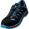 Uvex Sicherheitsschuhe 2 Trend, S1P BOA Fit System, Halbschuhe, Unisex, Microvelours, Schwarz, Gr. 44