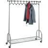 Kerkmann Garderobenständer Chromo, 6016, Mit Rollen Und Schuhablage, Metall, Silber