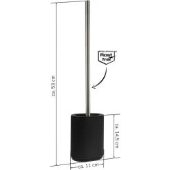 Bremermann WC-Bürste WC-Garnitur Barbena, Schwarz, Bürstenhalter Aus Edelstahl, Zur Wandmontage -Einhell Verkaufsshop 09decb8b176f51f55ca07be43cd002b3ee9561c3 wc buerste bremermann wc garnitur barbena schwarz