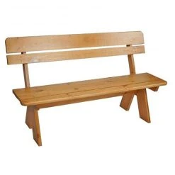 Mendler Gartenbank Oslo, 59830, 3-Sitzer, Wetterfest, Honigbraun, Holz