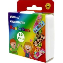 WUNDmed Pflaster Kunterbunt Pflaster-Box, 50 Strips, Kinder, Wiederverschließbar, Wasserfest -Einhell Verkaufsshop 0a1e01a4154e078991986dc3f7a6d5b8060b1fcb pflaster wundmed kunterbunt pflasterbox 50 strips