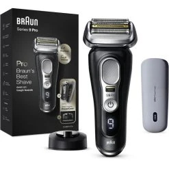 Braun Elektrorasierer Series 9 Pro Premium 9420s, Wet & Dry, 4+1 Scherkopf, Mit Trimmer & PowerCase