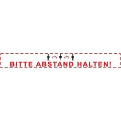 Abtec Hinweisschild Folie, 70 X 10 Cm, Bodenmarkierung, Abstand Halten