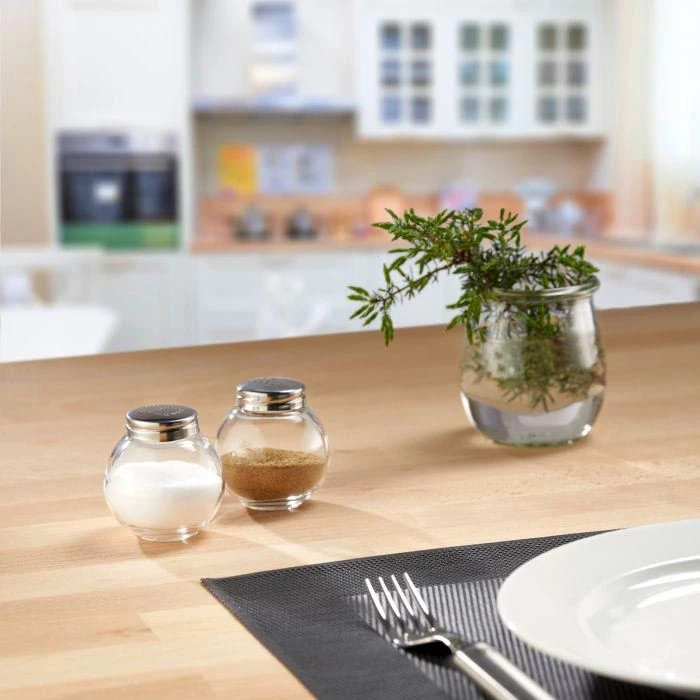 Westmark Salz-und-Pfefferstreuer Roma 65462270, Set, Aus Glas / Edelstahl, Transparent 3 Westmark Salz-und-Pfefferstreuer Roma 65462270, Set, Aus Glas / Edelstahl, Transparent – Bild 3