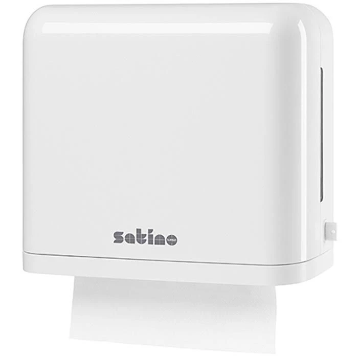 Satino Small By Wepa Handtuchspender, Kunststoff, Für 200 Falthandtücher, Weiß 1 Satino Small By Wepa Handtuchspender, Kunststoff, Für 200 Falthandtücher, Weiß