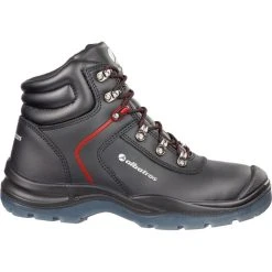 Albatros Sicherheitsschuhe Gravitation Mid S3 SRC, Stiefel, Unisex, Echt Leder, Schwarz, Gr. 46