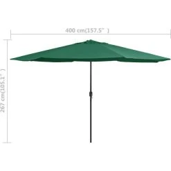 VidaXL Sonnenschirm 47379, Rund, Ø 400cm, Grün -Einhell Verkaufsshop 0f044beb921766f82aa96766047993a191e9f89d sonnenschirm vidaxl 47379 rund