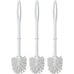 Wenko WC-Bürste Weiß, Ersatzbürste Mit Kunststoffgriff, 3 Stück