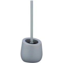 Wenko WC-Bürste Badi, Grau, Bürstenhalter Aus Keramik, Mit Silikonbürste