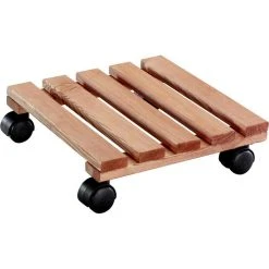 Wagner-System Pflanzenroller Toskana, 20015201, Kiefer Massiv Lasiert, 100kg, Braun, 29 X 29cm