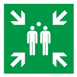 Abtec Hinweisschild ISO 7010 E007, Kunststoff, 40 X 40 Cm, Rettungszeichen, Sammelstelle