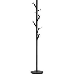 Jankurtz Garderobenständer Tree, 494308, Mit 12 Haken, Metall, Schwarz