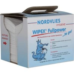 Wipex Fullpower To Go, 140540T, Weiß, 32 X 38 Cm, Zellstofftuch, 100 Blatt, Einwegtücher