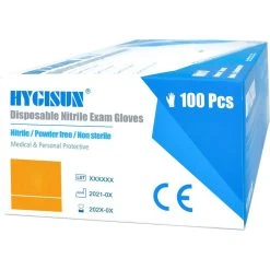 HYGISUN Einmalhandschuhe Intco Nitril, Puderfrei, Blau, 100 Stück, Größe M -Einhell Verkaufsshop 1931d2d4ffac75ad519c2703178bdabf0e08f791 einmalhandschuhe hygisun intco nitril puderfrei