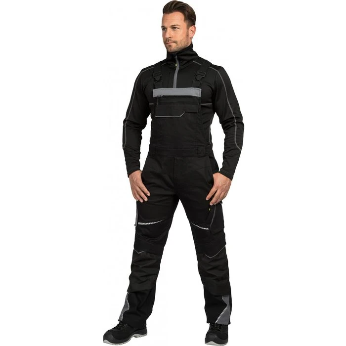 Leibwächter Arbeitshose Flex-Line Herren, Latzhose, Schwarz-grau, Größe 58 2 Leibwächter Arbeitshose Flex-Line Herren, Latzhose, Schwarz-grau, Größe 58 – Bild 2