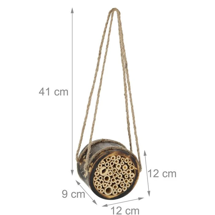 Relaxdays Insektenhotel 10037619, Geflammt, Bienenhotel, 12 X 12 X 9cm 7 Relaxdays Insektenhotel 10037619, Geflammt, Bienenhotel, 12 X 12 X 9cm – Bild 7