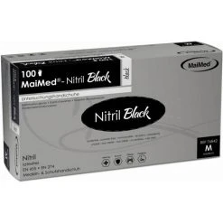 MaiMed Einmalhandschuhe Nitril Black, Puderfrei, 76843, Schwarz, 100 Stück, Größe L -Einhell Verkaufsshop 1cdd21bd1773471c05fe5c79512e0e9830b78016 einmalhandschuhe maimed nitril black puderfrei