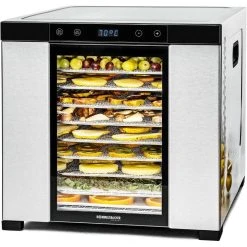 Rommelsbacher Dörrautomat DA 1000, 1000 Watt, 10 Etagen, Für Fleisch & Obst, Dörrfläche 40x40cm