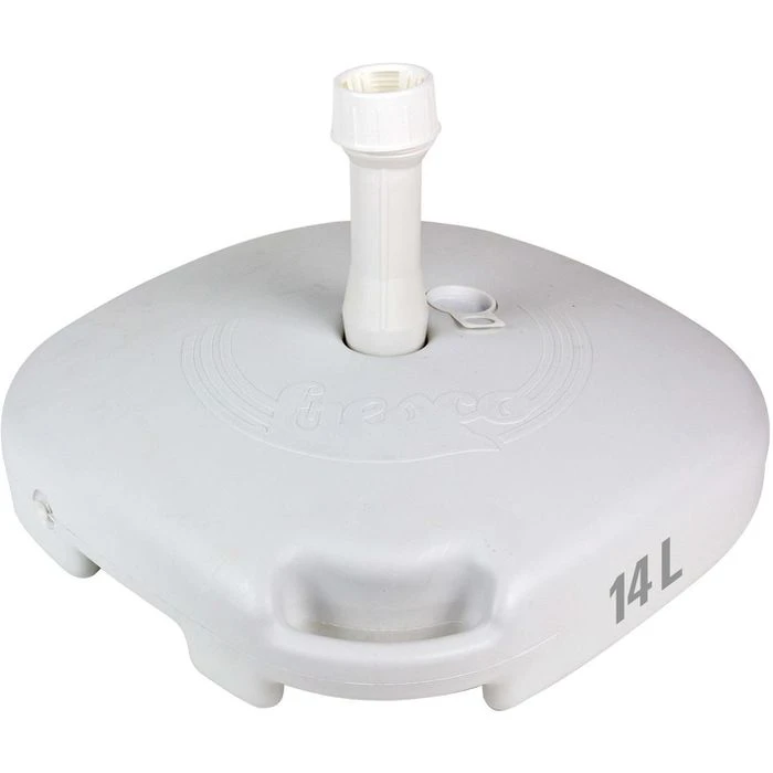 DEMA Sonnenschirmständer 41253, Kunststoff, 14 Liter, Weiß, Quadratisch, Befüllbar, Griff 1 DEMA Sonnenschirmständer 41253, Kunststoff, 14 Liter, Weiß, Quadratisch, Befüllbar, Griff