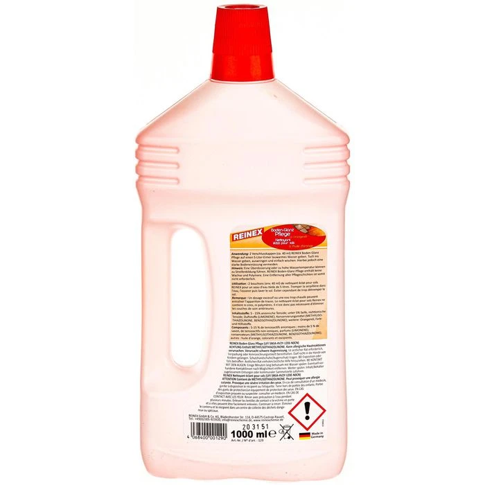 Reinex Bodenpflege Boden-Glanzpflege Mit Orangenöl, Für Alle Böden, Wischpflege, 1 Liter 2 Reinex Bodenpflege Boden-Glanzpflege Mit Orangenöl, Für Alle Böden, Wischpflege, 1 Liter – Bild 2