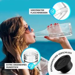 Lichtenwerk Karaffe SodaGiant Glasflasche, Set, Mit Deckel, 2x 0,9 Liter -Einhell Verkaufsshop 223cf7f5fd40a6d36ec27b6dcb8025c5a0bbab35 karaffe lichtenwerk sodagiant glasflasche set