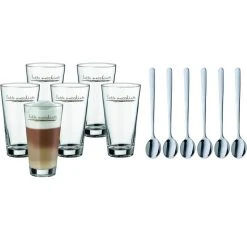 WMF Kaffeegläser Clever & More, 09.9626.9999, Latte Macchiato Gläser, 280ml, 12-teilig
