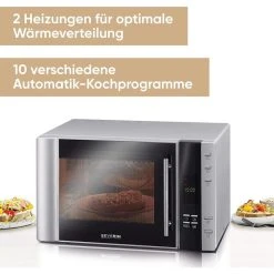 Severin Mikrowelle MW 7775, Mit Grill, 900 Watt, Grill 1100 W, Heißluft, 30 Liter, Silber -Einhell Verkaufsshop 230930496494917d17940be772628f69173efa2b mikrowelle severin mw 7775 mit grill