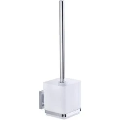 Wenko WC-Bürste Vacuum-Loc Quadro, Weiß, Bürstenhalter Aus Edelstahl, Zur Wandmontage