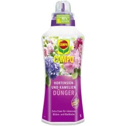 Compo Dünger Hortensien- Und Kameliendünger, Flüssigdünger, Extra Eisen, 1 Liter