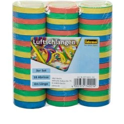 Idena Luftschlangen 8274021, Bunt, 4m, 3 Stück