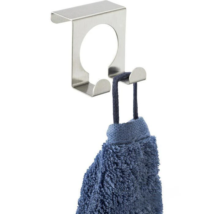 Wenko Kleiderhaken 8411100, Für Die Tür, Silber, Edelstahl, 2 Haken 2 Wenko Kleiderhaken 8411100, Für Die Tür, Silber, Edelstahl, 2 Haken – Bild 2