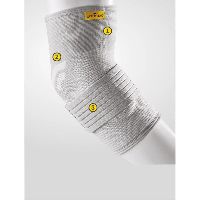 3M FUTURO Ellenbogenbandage 47863, Für Links & Rechts, Grau, Größe L 3 3M FUTURO Ellenbogenbandage 47863, Für Links & Rechts, Grau, Größe L – Bild 3
