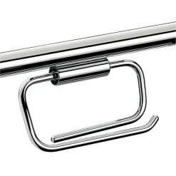 Emco Toilettenpapierspender System 2, Metall, Für 1 Kleinrolle, Für Stützgriffe, Chrom