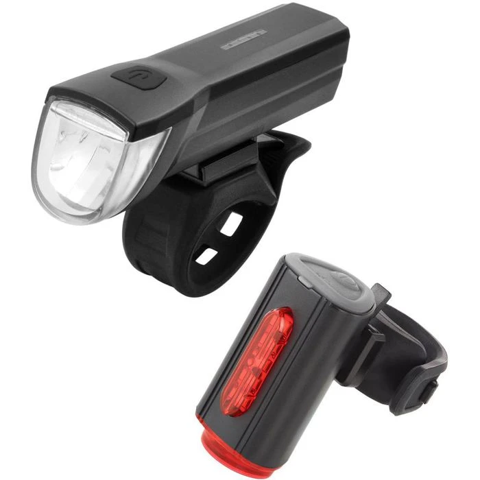 Fischer-MTS Fahrradbeleuchtung 50363, Front-/ Rücklicht Set, LED, 30 Lux, USB-aufladbar 1 Fischer-MTS Fahrradbeleuchtung 50363, Front-/ Rücklicht Set, LED, 30 Lux, USB-aufladbar
