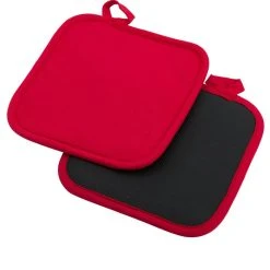 Westmark Topflappen 15622270, Baumwolle / Neopren, 19,5 X 20 Cm, Rot / Schwarz, 2 Stück