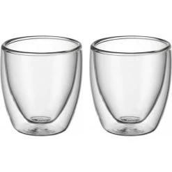 WMF Kaffeegläser Kult 09.0138.2000 Espressogläser, Doppelwandig, 80ml, 2 Stück