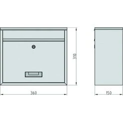 BASI Briefkasten BK 900, Silber, Aus Stahl, 36 X 31 X 15cm -Einhell Verkaufsshop 31d18de360d309933d27afd618af246a5f0288f0 briefkasten basi bk 900 silber