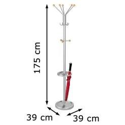 Kerkmann Garderobenständer TK2, 6068, Mit 10 Haken, Metall, Silber -Einhell Verkaufsshop 32130a132132549eb98bd579938d9174b9b0538b garderobenstaender kerkmann tk2 6068