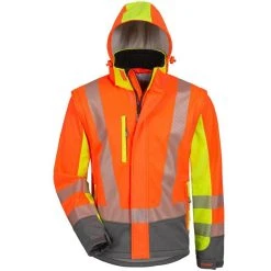 Elysee Arbeitsjacke ATANAS Softshelljacke, 22733-3, Warnschutzjacke, Signalorange, Wasserdicht, Gr. XL
