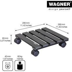 Wagner-System Pflanzenroller 20050001, Eckig, Kunststoff, 60kg, Anthrazit, 29 X 29cm -Einhell Verkaufsshop 352cd9f44f1ee8303d81232c646f6204790352d8 pflanzenroller wagner system 20050001 eckig