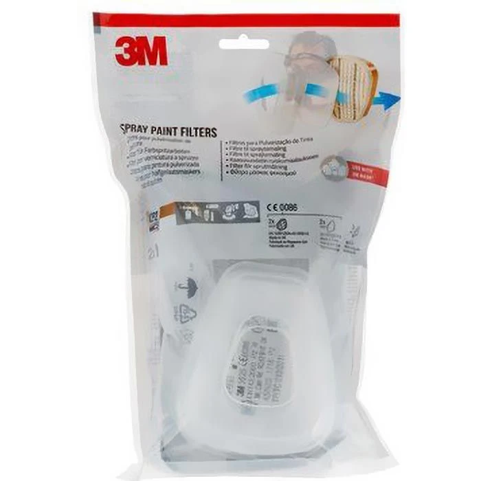 3M Ersatzfilter Für Farbspritzarbeiten, 6002 CR, Für Atemschutzmasken 6000 Und 7000 Serie, A2P2