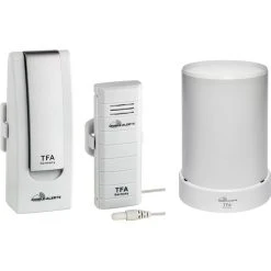 TFA Weatherhub-Set 31.4004.02, Inkl. Kabelfühler-Thermometer Regenmesser, Gateway