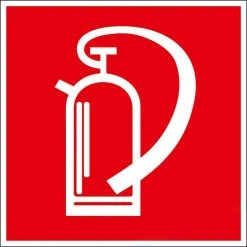 Abtec Hinweisschild BGV A8 F05, Folie, 14,8 X 14,8 Cm, Brandschutz, Feuerlöscher